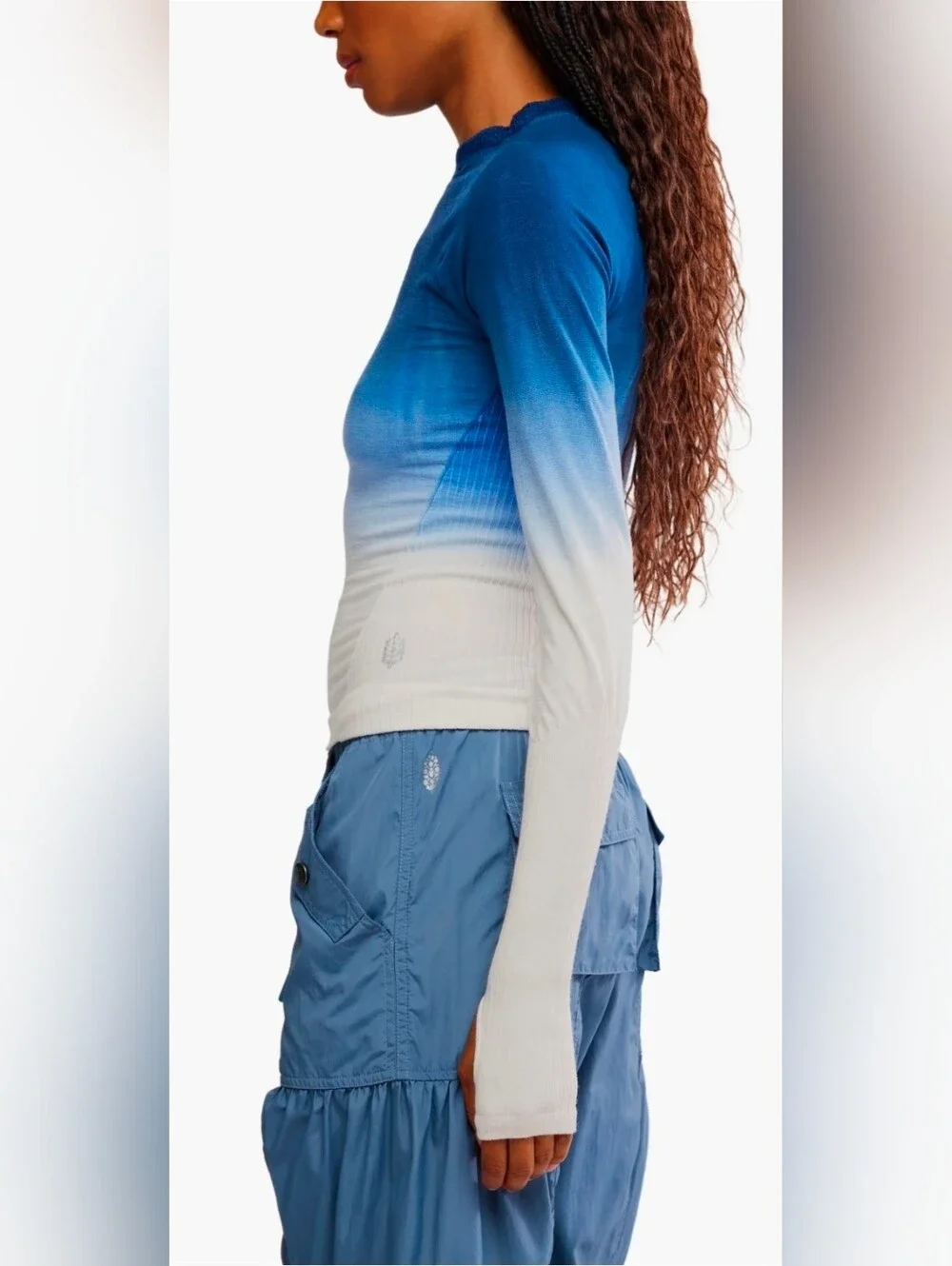 FP Movement Take Flight Ombre Base Layer In Deep Blue Combo M/L NWT - Picture 3 of 10